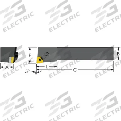 ULTRA-DEX USA Indexable Turning and Profiling Tool Holder: MCLNL 16-5D (MPN 974-000-067) - Indexable Turning & Profiling Toolholders