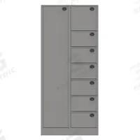 SENTINEL Law Enforcement Evidence Locker: Non-Pass-Through Backing, Slam Latch, 8 Compartments, Gray (MPN 08AA-NPT). Key specifications — Brand: SENTINEL; Product Ships: Assembled; Color: Gray.