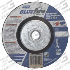 NORTON Depressed Center Cut-Off Wheel: Type 27, 4 1/2" x 1/16" x 5/8"-11, Zirconia Alumina, 24 Grit (MPN 66252843223). Key specifications — Series: BlueFire RightCut; Brand: NORTON.