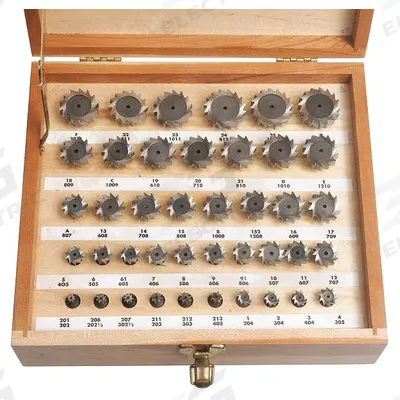 KEO Keyseat Cutter Set: 41 Piece, High Speed Steel - Keyseat Milling Cutter Sets