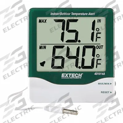 EXTECH Thermometers: 14°F to 140°F /-10°C to 60°C - Desk & Wall Mount Meters with Wireless Sensors
