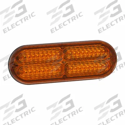 GROTE Strobe Light: Strobe, Amber, 2 5/16 in Overall Wd, 11/16 in Overall Ht - Vehicle Perimeter Flashing Warning Lights