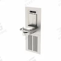 HAWS Drinking Fountain: In-Wall, 8 gph @ 50°F, Push Button Fountain & Touchless Bottle Filler (MPN 1001HSA.8). Key specifications — Brand: HAWS; Housing Material: Stainless Steel; Filter Access: Bottom Panel Access; Housing Finish: Satin; Chilling Capacity: 8 gph @ 50°F; Housing Color: Silver.