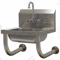 ADVANCE TABCO Hand Sink: 1 Stations, 5 in Bowl Dp, 14 in Bowl Lg, 10 in Bowl Wd, Faucet Included (MPN 7-PS-64). Key specifications — Includes Side Splash: Side Splash Not Included; Brand: ADVANCE TABCO.