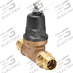 APOLLO Water Pressure Reducing Valve: Press x Press, 1 in Pipe Size, Bronze, 29.7 psi to 89.7 psi (MPN 36ELF10501PR). Key specifications — Brand: APOLLO; Low-Lead Compliance: Low-Lead Compliant.