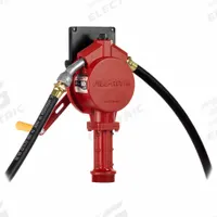 FILL-RITE Hand Pump: Rotary, Pump with Meter, Hose & Nozzle, Bung, 12.8 oz per stroke, Aluminum (MPN FR112AC). Key specifications — Brand: FILL-RITE; Seal Material: Buna-N; Suction Tube Material: Steel; Maximum Flow Rate: 12.8 oz per stroke; Spout/Nozzle: Manual Aluminum Nozzle.