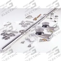 NATIONAL GUARD Track Kit: 78 3/4 in Lg, 2 1/8 in Wd, 4 3/8 in Ht, 220 lb Max Wt, Top (MPN SLSS1-6-SC). Key specifications — Product Type: Track Kit; Brand: NATIONAL GUARD; Track Type: Top.