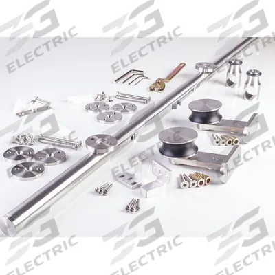 NATIONAL GUARD Track Kit: 78 3/4 in Lg, 2 1/8 in Wd, 4 3/8 in Ht, 220 lb Max Wt - Hanging Door Track Kits