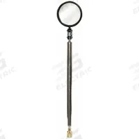 MAG-MATE Inspection Mirror: 1 1/2 in Dia Mirror Size, Mirr. Mat. Glass, Mirr. Shp. Round (MPN 306G240). Key specifications — attr1004918: MAG-MATE; attr1004923: Brass.