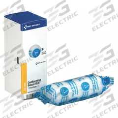 FIRST AID ONLY Conforming Gauze Roll Bandage: 4 1/8 yd Dressing Lg, 3 in Dressing Wd, Gauze, Sterile (MPN FAE-5006). Key specifications — Water Resistance: Not Water Resistant; Unitized: Unitized; Standards: ANSI/ISEA Z308.1-2015; Manufacturer Part Number: FAE-5006; Package Type: Box; Product Type: Conforming Gauze Roll; Sterility: Sterile; Brand: FIRST AID ONLY.
