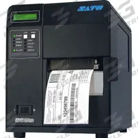 SATO Barcode Label Printer: Direct Thermal/Thermal Transfer, 4.09 in Max. Print Wd, Wired, M84Pro (MPN WM8420211). Key specifications — Dispensing Style: Cutter; Print Speed: 10 in/sec; Screen Type: Push Button; Wire Communication: Wired; Printer Series: M84Pro; Brand: SATO; Printer Connectivity: USB.