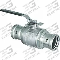 VIEGA MEGAPRESS Manual Two-Way Ball Valve: 3 in, Carbon Steel, Press x Press, Full Port Ball Port (MPN 86795). Key specifications — Brand: VIEGA MEGAPRESS; Handle: Locking Lever.