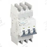 SIEMENS IEC Miniature Circuit Breaker: 40 A Amps, 125V DC, 10kA at 277/480V AC, Screw Clamp, C (MPN 5SJ43407HG42). Key specifications — DC Voltage Rating: 125V DC; Max. AIR Rating: 10kA at 277/480V AC; Terminal Connection: Screw Clamp; Brand: SIEMENS.