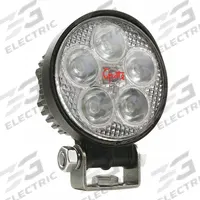 GROTE Vehicle Work Light: Round, Flood, LED, Bracket, Blunt Cut Wires, Universal, Surface Mount (MPN BZ111-5). Key specifications — Housing Color: Black; Brand: GROTE; Electrical Connection: Blunt Cut Wires; Installation Type: Removable.