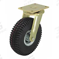 APPROVED VENDOR Plate Caster: Swivel, Steel, 16 9/16 in Wheel Dia., 4 1/2 in Wheel Wd, Hole, Rubber (MPN LS-PS 430K). Key specifications — Brand: APPROVED VENDOR; Swivel Raceway Type: Double Ball; Roll Up: Swivel.