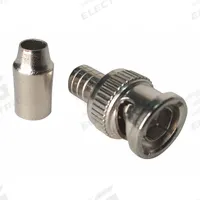 VITEK Coaxial Crimp Connector: Male, Connector, Silver, Crimp-On, RG-59, Plenum, BNC, 100 PK (MPN VT-BNC-CRMP-PLM100). Key specifications — attr930438: Connector; attr930422: VITEK; attr930423: Silver; attr930429: Chrome Plated; attr930430: Male; attr976216: Plenum.