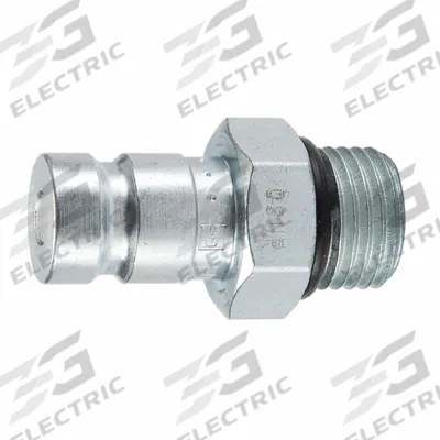 PARKER Nipple with Dust Cap: 1/8 in, 9/16"-18 Thread Size, Male UNF, UNF, Steel - PD Series Hydraulic Quick-Connect Coupling Plugs