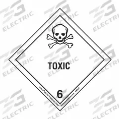 LABELMASTER DOT Container Label: Toxic, 3 15/16 in x 3 15/16 in, 3 15/16 in Label Ht, Paper, Label (MPN HML27). Key specifications — Brand: LABELMASTER; Message: Toxic.