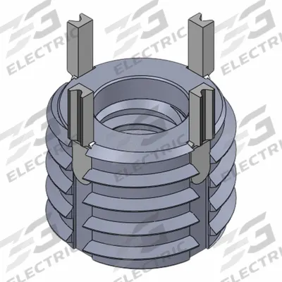 APPROVED VENDOR Key Locking Insert: Extra Heavy Wall, 4 Keys, 5/16"-24 Int Thrd Sz, 9/16"-12 Ext Thrd Sz - Mil. Spec. Key-Locking Inserts