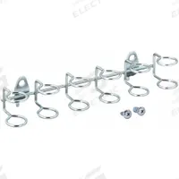 TRITON PRODUCTS Multi-Ring Tool Holder: 1/4 in_1/8 in Peg Hole, For 1 in Pegboard Hole Spacing, 2 PK (MPN 76666). Key specifications — attr37723: Zinc-Plated; attr37722: Silver; attr37727: Screwdrivers; attr37729: Screws; attr37730: Screw-In; attr37731: Surface; attr37732: Steel; attr62029: Multi-Ring Toolholder.