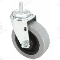 APPROVED VENDOR Stem Caster: Swivel, 4 in Wheel Dia., 1 1/4 in Wheel Wd, Polyurethane, 1 in Stem Lg (MPN 32J870). Key specifications — Brand: APPROVED VENDOR; Thread Size: 3/8"-16; Roll Up: Swivel.