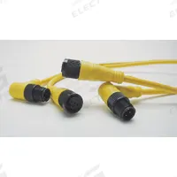 Cordset: M12 Female Straight X Bare Wire, 5 Pins, Yellow, PVC, 5 m Cable Lg, 4 A Max Current (A) (MPN 805000A09M050). Key specifications — Cable Jacket Color: Yellow; End 1 Gender: Female; End 1 Mounting Orientation: Straight; End 2 Connection Type: Bare Wire; IP Rating: IP67; Brand: BRAD HARRISON; NEMA Rating: 6P; Wire Size: 22 AWG.