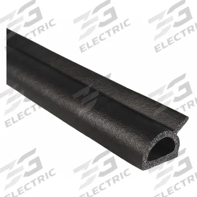 TRIM LOK Seal: D-Shaped, Self-Adhesive Mounting, Std, EPDM, 25 ft Overall Lg - D-Section Foam Rubber Seals