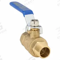 APPROVED VENDOR Manual Two-Way Ball Valve: 1/2 in, Brass, Straight, MNPT x FNPT, Full Port Ball Port (MPN G-MBB-50). Key specifications — Brand: APPROVED VENDOR; Handle: Lever.