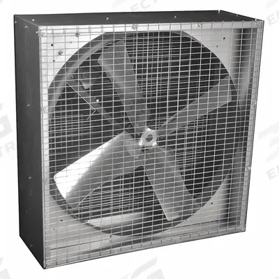 Dayton Agricultural Exhaust Fan: Belt Drive, 36 in Blade, Ships Unassembled - Box Exhaust Fans without Motor
