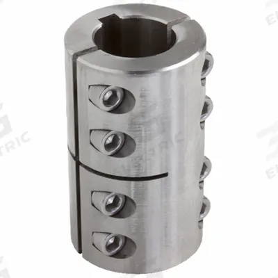 CLIMAX METAL PRODUCTS Rigid Shaft Coupling: 3/4 in Bore Dia 1, 5/8 in Bore Dia 2, Round Keyed - Two-Piece Rigid Shaft Couplings