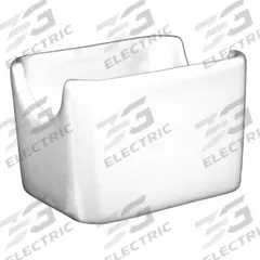 ITI Sugar Packet Holder: European White, 2 3/8 in Overall Ht, 3 3/8 in Overall Wd (MPN CH225-02). Key specifications — Material: Stoneware; Color: European White; Brand: ITI; Product Type: Condiment Organizer.