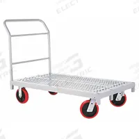 RAYMOND PRODUCTS Platform Truck: 3,200 lb, 54 in L x 30 in W x 11 3/4 in H Deck, Perforated, Ribbed (MPN 3957). Key specifications — Side Panel Type: No Side Panels; Brand: RAYMOND PRODUCTS; Color: Gray; Caster/Wheel Configuration: (2) Rigid.