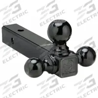 BUYERS PRODUCTS Tri Ball Mount: 2 in Compatible Ball Shank Dia, 1 7/8 in Ball Dia, Steel, 12 lb Wt (MPN 1802202). Key specifications — Material: Steel; Brand: BUYERS PRODUCTS; Features: Tubular Shank; Finish: Powder Coated; Includes: 1-7/8 in Ball; Resistance Properties: Corrosion-Resistant.