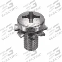 SEMS Screw: External Tooth, M4x0.70 Thread Size, 8 mm Lg, Stainless Steel, Plain, Pan, 10 PK (MPN MPPJAX04008-010P1). Key specifications — Drive Size: #2.