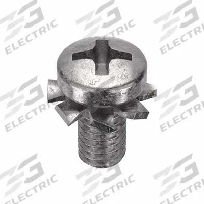 SEMS Screw: External Tooth, M4x0.70 Thread Size, 8 mm Lg, Stainless Steel, Plain - Machine Screws with External Tooth Lock Washers