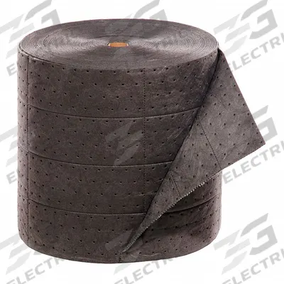 PIG Sorbent Roll: 150 ft Lg, 15 in Wd, Gray, Polypropylene, 150 ft Roll Lg - Sorbent Rolls