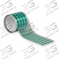 TAPECASE Film Tape: Disc, 1/2 in Dia, 3.3 mil Thick, Polyethylene Film, Silicone, Green, 250 PK (MPN 15C637). Key specifications — Series: A.