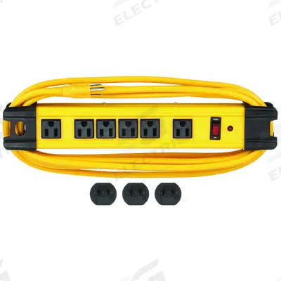APPROVED VENDOR Outlet Strip: 6 Outlets, 15 ft Cord Lg, 1,050 J Rated Energy, 15 A Current - Industrial Surge Protectors