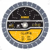 DEWALT Diamond Saw Blade: Block/Brick/Concrete, 16 in Blade Dia., 1 in Arbor Size, Wet/Dry (MPN DW47627). Key specifications — attr1097734: Wet/Dry; attr1097738: Power Cutter; attr1097751: DEWALT.