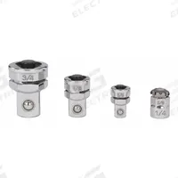 PROTO Socket Adapter Set: 1/2 in_1/4 in_3/8 in Output Drive Size, Square, 1 1/2 in Overall Lg, Proto (MPN JHA4S). Key specifications — attr1204997: Square; attr1205006: PROTO; attr1204986: Chrome; attr1205002: Locking Not Included.