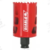 DIABLO Hole Saw: 1 13/16 in Saw Dia., 4 Teeth per Inch, 2 3/8 in Max. Cutting Dp, Bi-Metal (MPN DHS1813). Key specifications — attr1098070: 4; attr1098087: DIABLO; attr1098073: Snap-Lock Plus™.