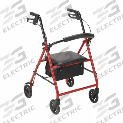FIRST VOICE Rollator: 400 lb Load Capacity, 31 1/2 in, Aluminum - Rollators