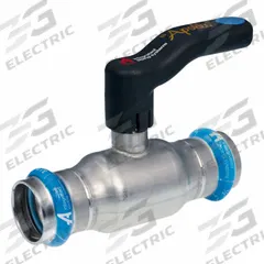 APOLLO Ball Valve: 1 1/2 in, Stainless Steel, Straight Valve Body, Press x Press, One-Piece, Lever (MPN 123457184). Key specifications — Brand: APOLLO; Handle: Lever.