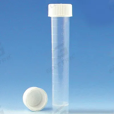 GLOBE SCIENTIFIC Test Tube: Test Tube, Polypropylene, 10 mL Capacity - mL - Plastic Test Tubes