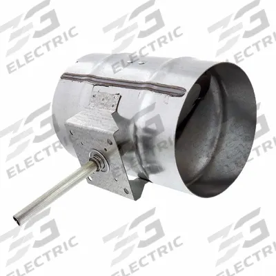 APPROVED VENDOR Manual Damper: 6 in Duct, 11 in H, 6 in W, 6 in L, Steel - Round Manual Balancing Dampers