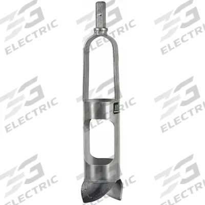 AMS Mud Auger Head: Carbon Steel Bail/Stainless Steel Cylinder, 2 3/4 in Overall Dia - Soil Auger Accessories