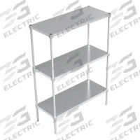 NEW AGE INDUSTRIAL Standard Shelving: 68 1/4 in x 20 in x 48 in, Solid Shelf, Mill Finish (MPN 32048SS6). Key specifications — Color: Silvery White/Gray; Brand: NEW AGE INDUSTRIAL.