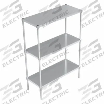 NEW AGE INDUSTRIAL Standard Shelving: 68 1/4 in x 20 in x 48 in, Solid Shelf - Aluminum Open Metal Shelving