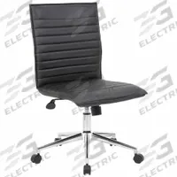 BOSS Office Chair: Black, Vinyl Material, 19 1/2 in Back Ht, 20 in Seat Wd, 18 in Seat Dp (MPN B9534C-BK). Key specifications — attr982877: Chrome; attr982913: Yes; attr982865: Black; attr982870: BOSS; attr982901: Black.