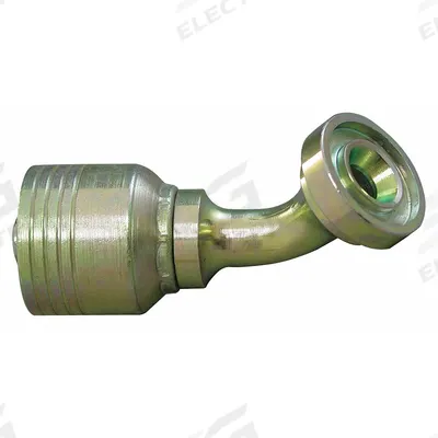 AEROQUIP Hydraulic Flange Fitting: 1 1/4 in Hydraulic Hose I.D. - Crimpable 45° Elbow, Hydraulic Flange Fittings